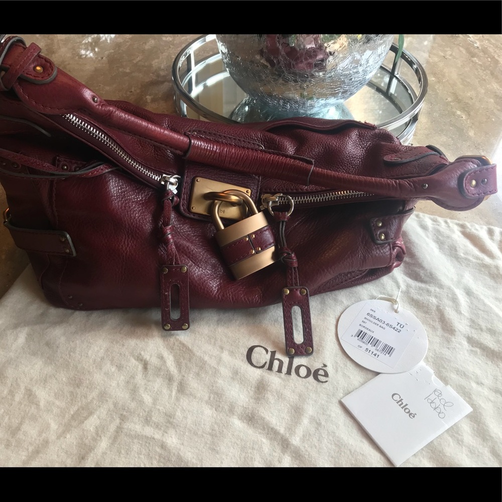 Chloe Paddington shoulder Handbag in Bordeaux